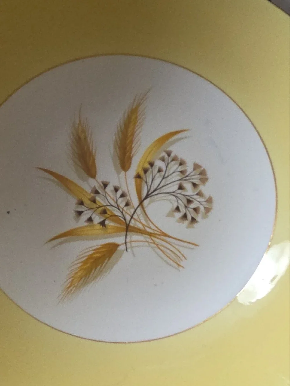Yellow and White Floral Dinnerware with Gold Trim Accents